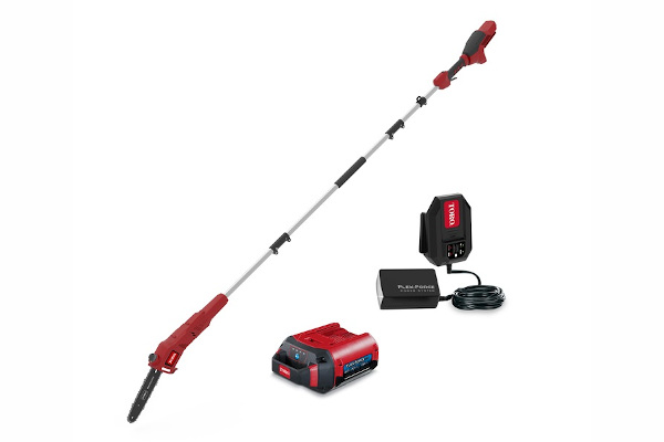 Toro 60V MAX* 10 in. (25.4 cm) Brushless Pole Saw with 2.0Ah battery (51870) for sale at Cape Fear Tractor & Saw, North Carolina