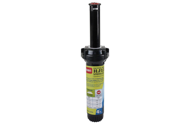 Toro | Sprays | Model H₂FLO™ Precision™ Spray Sprinkler, 4" Pop-Up with Nozzle, 8' to 15' Full (53894) for sale at Cape Fear Tractor & Saw, North Carolina